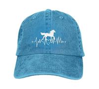 Zanisouta Gorra de béisbol con diseño de animales y patrón de latidos de corazón divertido estampado vaquero gorra de béisbol para hombre y mujer, gorra clásica ajustable al aire libre, gorra de