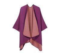 Zanisouta Poncho de punto para mujer, bufanda cálida, reversible, pañuelo de hombro, abrigo de punto, primavera, otoño, invierno, capa frontal abierta, chaqueta de entretiempo suave, chaqueta ligera