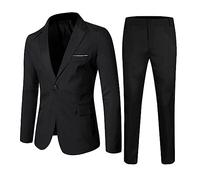 Zanisouta Traje de boda para niño clásico disfraz slim fit 3 piezas chaqueta tuxedo pantalones chaleco moda niños ropa set boda fiesta cumpleaños bautizo ropa, O negro., 5X-Large
