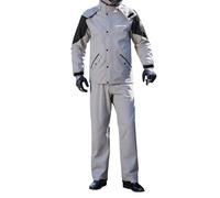 Zanisouta Traje de lluvia para hombre para moto, reflectante, impermeable, plegable, resistente al viento, chubasquero con red interior, ropa impermeable para pesca, senderismo, camping, O gris., L
