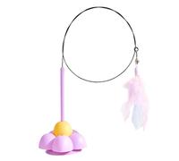 Zankie Juguetes de Varita de Plumas para Gatos, Juguete para Gatos con Plumas y Ventosa,Juguete para Gatos con caña de Pescar | Juguete de Juego de Baile para Gatos para Mascotas de Interior para