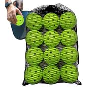 Zankie Pelotas De Béisbol De Entrenamiento | 12 Piezas Equipo De Entrenamiento,Bola Hueca con Bolsa De Malla con Cordón | para Hombres Mujeres Exteriores Patio Hogar Escuela Parque Playa