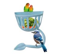 Zankie Soporte de Hueso de Sepia para Jaula de pájaros, Soporte de Fruta para Loros, Estante Hueco para Tazas de alimentación de pájaros, Soporte para Comida para Jaula de pájaros, Suministros