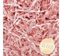 Zankubom Relleno de papel de corte arrugado rosa claro de 1/2 libra, ideal para envolver regalos, rellenos de cestas rosa claro, cumpleaños, envoltura de regalos, aniversario, Halloween, Navidad