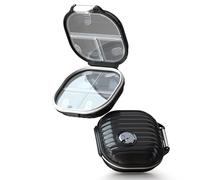 Zannaki Pastillero portátil pequeño semanal de viaje, bonito pastillero a prueba de humedad para bolso, mini contenedor diario de medicamentos de farmacia para vitaminas, aceite de pescado, suplemento