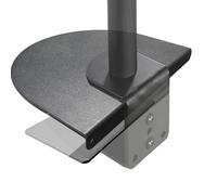 ZANOLY Steel Monitor Mount Reinforcement Plate for Fragile Tabletop, Black, Fits Most Monitor Stand C-Clamp Installations