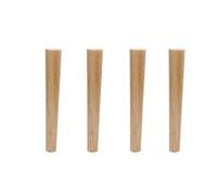 Zanotva 4 Roble Mueble Piernas, Madera Maciza Sofá Café Mesa Oblicuo Cono Piernas, Altura 6-70cm con Placa de Montaje, Empulgueras, Protector de Suelo (Color : Wood, Size : 70cm/28in)