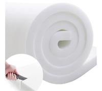 Zanotva Reemplazo de cojín de Asiento Blanco de Espuma de Alta Densidad for tapicería Cuadrada, Hoja de Relleno con inserción de sofá, Personalizado(2" Thick - 59"x14")