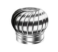 Zanotva Roof Turbine Ventilator,Stainless Steel Rotating Chimney Cowl Cap,Turbine Roof Vent Cover,Bird Guard Spinner Anti Downdraught Top All Purpose Chimney Cowl,200mm