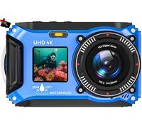 ZANTEEY Cámara subacuática, cámara digital 4K impermeable de 64 MP, cámara impermeable de 33 pies, resistente al polvo, flotante con enfoque automático, cámara digital de 1500 mAh