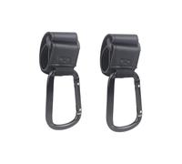 Zanthicia 2 ganchos para cochecito de bebé, ganchos para cochecito de bebé, para carrito tienda, bolsas comestibles, Negro, 20 x 3.7 cm