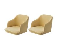 Zanthicia 2 unids/set funda de sillón elástica para protección Total funda de silla elástica curvada poliéster fundas para sillón, color crema