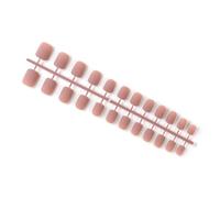 Zanthicia 24 piezas de uñas postizas de ataúd esmerilado corto DIY uñas acrílicas artificiales elegantes color rápido para amantes la manicura , 5café