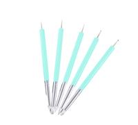 Zanthicia 5 unids/set bolígrafo punteador fácil de clavar para principiantes y profesionales, bolígrafos acrílicos de doble punta para punteado uñas, estilo 5