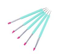 Zanthicia 5 unids/set bolígrafo punteador fácil de clavar para principiantes y profesionales, bolígrafos acrílicos de doble punta para punteado uñas, estilo 3