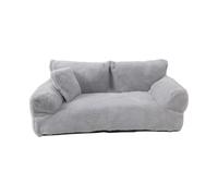 Zanthicia Acogedor sofá Cama para Perros, tapete Multiusos, Soporte Antideslizante, Funda extraíble, Ligero para Mascotas pequeñas, sofá Multiusos, Tumbona, Base, Gris Claro, 45 x 39 x 21 cm