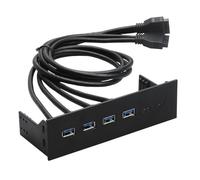 Zanthicia Adaptador Multifuncional de concentrador de Panel Frontal USB de 25 Pulgadas Que Mejora la funcionalidad del Escritorio con Facilidad. Unidad óptica, 4 Puertos USB 3.0, 163 x 105 x 53 mm