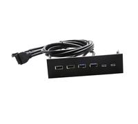Zanthicia Adaptador Multifuncional de concentrador de Panel Frontal USB de 25 Pulgadas Que Mejora la funcionalidad del Escritorio con Facilidad. Unidad óptica, 4 Puertos USB 3.0 2.0, 163 x 105 x 53