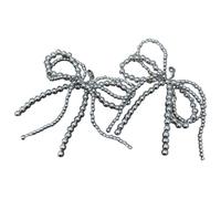 Zanthicia Amuletos De Zapatos Con Lazo De Perlas Dijes Cuentas Para Mujer Zapatillas Deporte DIY Decoraciones Encaje Encantos Zapatos Con Lazo Encanto Zapato Con Cuentas Para Blanco, B