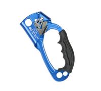 Zanthicia Ascensor de Escalada Manual para Exteriores con Agujeros para Colgar, Equipo de rapel, Abrazadera Cuerda 8-12mm para mochilero Trabajo, Azul Derecho