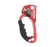 Zanthicia Ascensor de Escalada Manual para Exteriores con Agujeros para Colgar, Equipo de rapel, Abrazadera Cuerda 8-12mm para mochilero Trabajo, Rojo Izquierdo