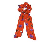 Zanthicia Bandas cómodas y fáciles de peinar: cabello en su lugar todo el día Poliéster largo Banda para el cabello pequeña y fresca Bandas para vintage, 142E flor roja