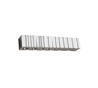Zanthicia Bloque para hacer pulseras, de hierro de dureza, compacto, para moldear metales y joyería artesanal. Ofrece una larga vida útil. Ligero y compacto, facilita su, Plata, Rectángulo