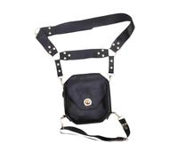 Zanthicia Bolsa de Pierna Steampunk Impermeable para el Muslo, para Viajes, Senderismo, Estilo renacentista, Color Negro, Negro, Bolsa 15x16x6.5cm