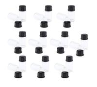 Zanthicia Botella de viaje Viales de vidrio transparente Sellos tabiques Viales Tamaño pequeño y lindo Cabe cómodamente en el bolso Aceites esenciales Perfume Vacío Sellado Estéril Vial polvo