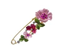 Zanthicia Broche de flor para novia, boda, baile, broche de pecho, joyería cumpleaños, novia, regalo personalizado, accesorios disfraz, Rojo