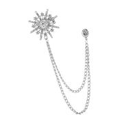 Zanthicia Broche elegante con forma de estrella de diamantes imitación, ramo novia, encanto exquisito, excelente mano obra que hace que cada vestido brille, joyería estilo retro, broches