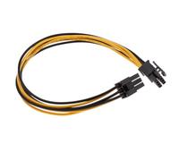 Zanthicia Cable alargador de alimentación de Doble Puerto, Conector Macho 6 Pines para Tarjetas vídeo Profesionales. Ahorra Dinero. Fabricado en plástico. Conector Macho PCI-E 6 Pines a para