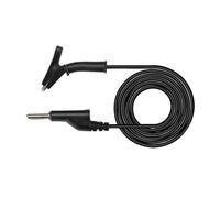 Zanthicia Cable de alimentación de prueba corriente multímetro con conector Banana DC 1M con Clip, Cable portátil, accesorio detección electrónica, Negro