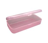 Zanthicia Caja de almacenamiento de herramientas para decoración uñas personal para empujador cutículas, cortaúñas, cuentas, rosa L, Rosa, S