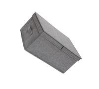 Zanthicia Caja de almacenamiento Lavable Contenedores de tienda Ahorro espacio Cajas para el hogar Manta Zapatos Juguetes Dormitorio Ropa Calcetines Ropa interior, 47x28x21cm Gris