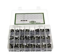 Zanthicia Caja surtida de transistores Kit de condensador electrolítico Transistor TO-92 Kit surtido 24 valores Estilos completos