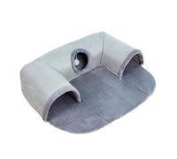Zanthicia Cama túnel para Gatos con Pelota de Juego. Casa de Juegos versátil para Gatos, Ideal para Gatitos y Mascotas pequeñas. Canal en Forma U extendido para facilitar la, S