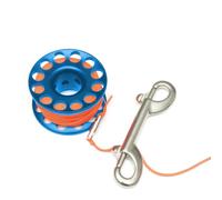 Zanthicia Carrete Carrete de Dedo carretes de Buceo Seguridad Salchicha Salvavidas Ancla Cuerda bobinado Soporte retráctil con Gancho Doble Extremo, Azul