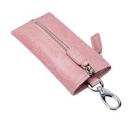 Zanthicia Cartera de Cuero Llaves Monedero de Almacenamiento Fecha la Escuela Llavero Moda Moneda Suave Lápiz Labial Bolsillo Organizador con Cremallera, Rosado