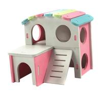 Zanthicia Casa de Conejo para hámster, Moderna casa de Capas Que Ofrece Comodidad y oportunidades Juego para Animales pequeños. Jaula para hámster.