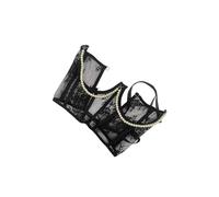 Zanthicia Cinturón ancho ajustable para mujer, corsé cruzado con lazo, faja lujosa con cordones, corsé bajo el busto básico de moda, faja ajustable con lazo para vestido cruzado, Negro, 50x18cm