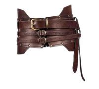 Zanthicia Cinturón de caballero estilo vintage medieval, cómodo de llevar durante largos periodos en fiestas y otras ocasiones especiales, ideal para cosplay, caballeros, Marrón oscuro