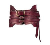 Zanthicia Cinturón de caballero estilo vintage medieval, cómodo de llevar durante largos periodos en fiestas y otras ocasiones especiales, ideal para cosplay, caballeros, rosa roja