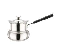 Zanthicia Cómoda tetera para preparar café o té cada mañana. Taza portátil de acero inoxidable con asa. Calentar en la estufa. Tetera turca, Plata, 900 ml