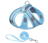 Zanthicia Conjunto de correa para el pecho para mascotas, soporte acolchado para caminar, chaleco para senderismo, entrenamiento de trabajo, arnés corporal para correr, regalos Halter, Azul