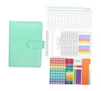 Zanthicia Cuaderno de Notas A6 de Cuero sintético con Sobres con Cremallera para presupuestos y ahorros Diarios.