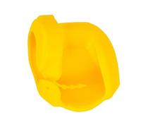 Zanthicia Cubierta de la rueda de la caña pescar Cubiertas protectoras Componente protector Resistente al desgaste Caja carrete silicona color sólido Ajuste aparejos, Amarillo, Lado izquierdo