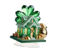 Zanthicia de la Natividad 2D Plana de acrílico Decoración navideña Hermosa Fuerte Práctica Adorno en Forma casa Adorno en Forma casa con Base