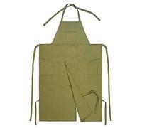 Zanthicia Delantal con abertura en las piernas, delantal con bolsillo para usar, lavable. Adecuado para aficionados a la cerámica, trabajo en restaurantes y, Verde
