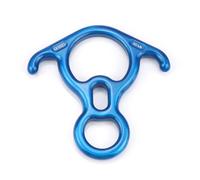 Zanthicia Descensor de Escalada al Aire Libre para Acampar Cuesta Abajo 8-13mm Anillo de Aparejo Rappel Cuerda con Protector Supervivencia Seguridad para los oídos, Azul